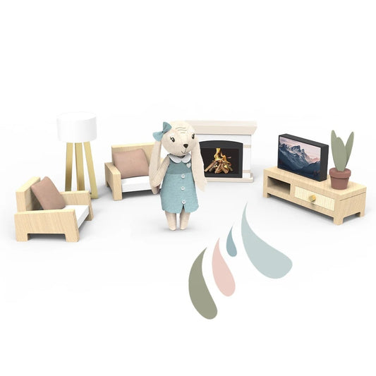 Set mobilier living pentru casa de papusi , Speedy Monkey - Imagine 1 [ps:58a833a2-a72b-43f0-8af4-35f68acfa983]