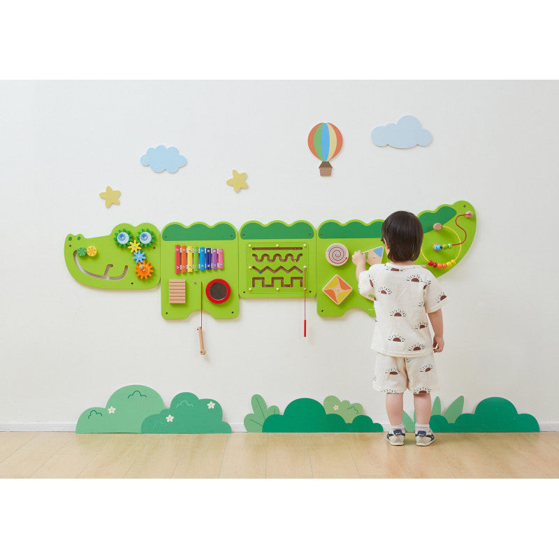 Jucarie senzoriala de perete Crocodil Junior, Viga - Imagine 1 [ps:6c558d72-922c-4370-80ac-90830a8f233e]