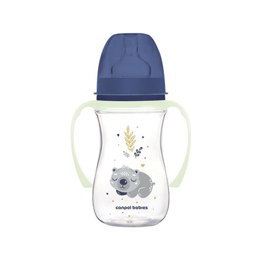 Canpol Babies Biberon Anticolic Gat Larg 240Ml Pp Easy - Albastru [ps:5d6b91af-4476-4343-84f8-8a18bcec1ead]