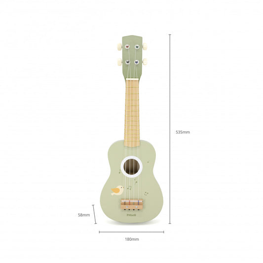 Ukulele verde din lemn pentru copii, jucarie muzicala - Imagine 1 [ps:44cd6684-2aac-4d87-aebf-9783589271dc]