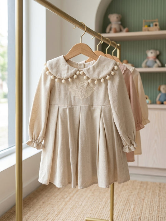 Rochita cu guler Wondress Roz | Bej 6-24 Luni Roz 6-9 - Bej (1) [ps:9dc4474e-3d1b-41d0-8833-e10a02b08c03]