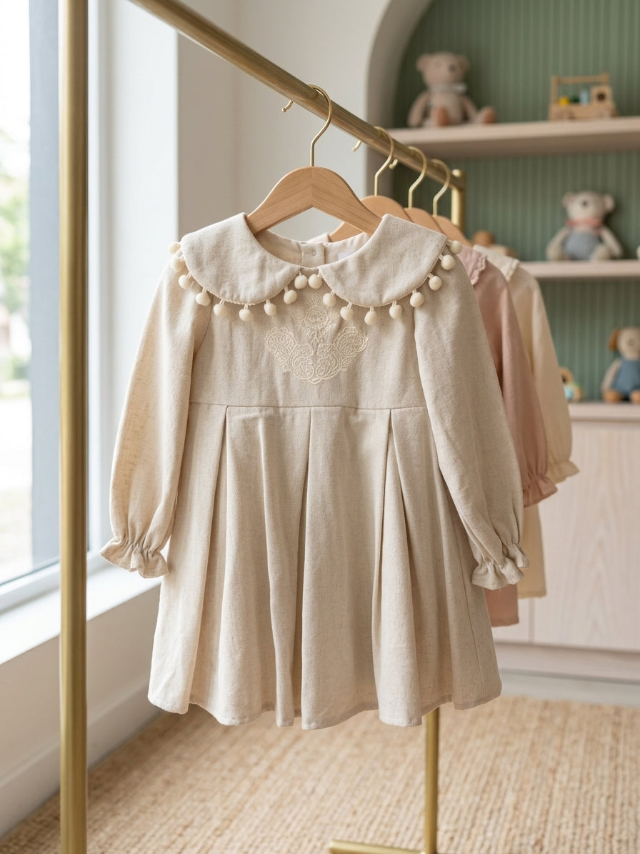 Rochita cu guler Wondress Roz | Bej 6-24 Luni Roz 6-9 - Bej (1) [ps:9dc4474e-3d1b-41d0-8833-e10a02b08c03]