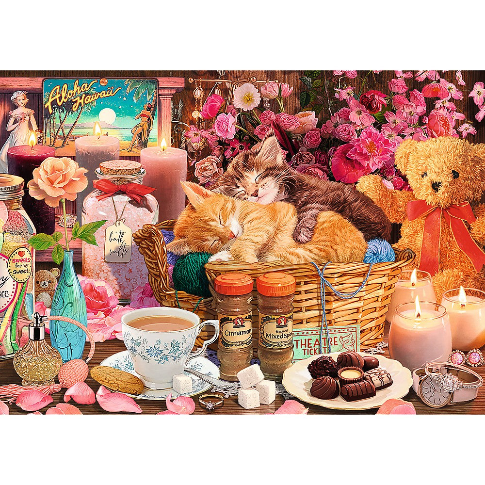 PUZZLE TREFL 1000 PREMIUM PLUS TEA TIME PIATA DE FLORI - Lucrurile (1) [ps:6096a30d-7f7f-440c-b9ee-49c4a3f90626]