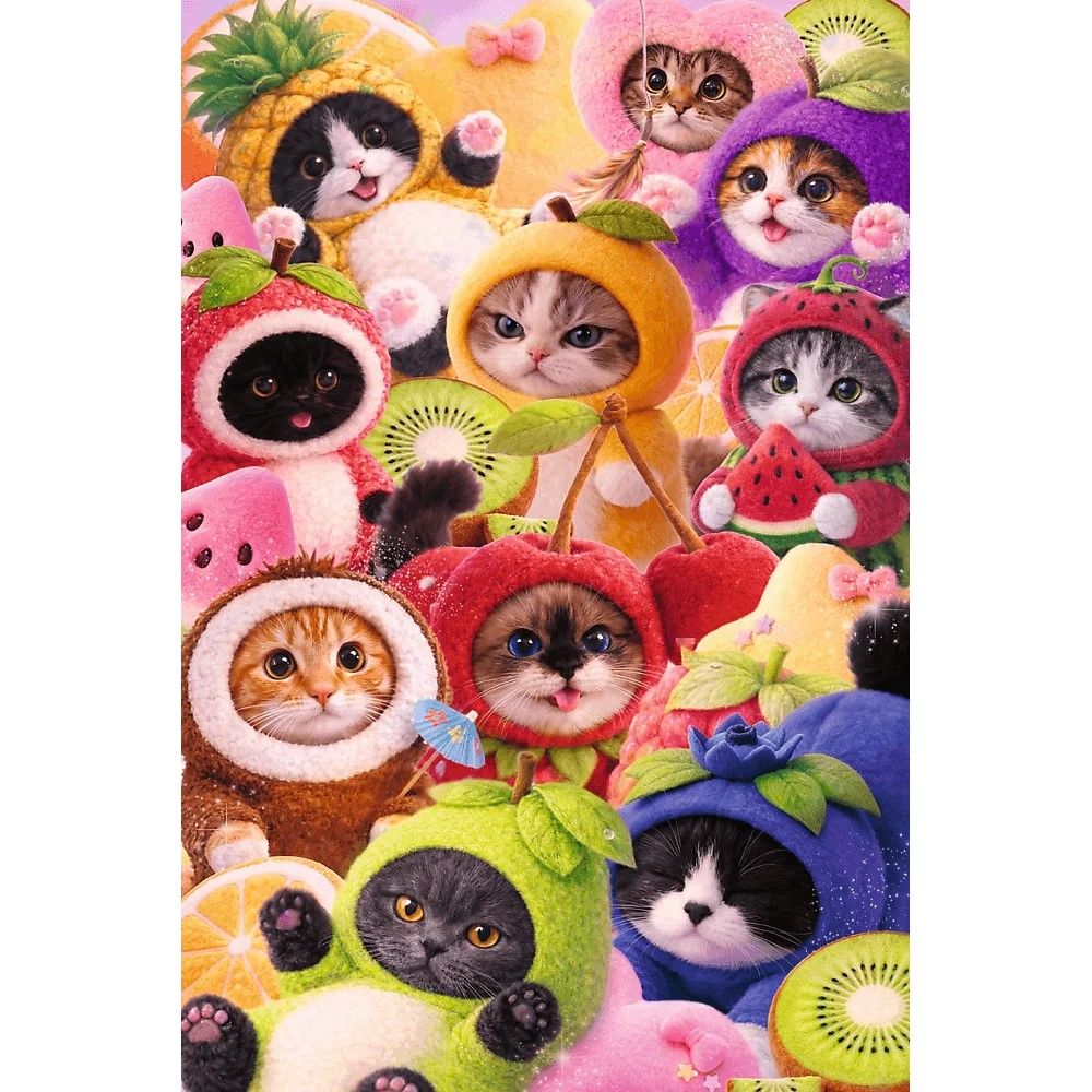 Puzzle Trefl 600 piese - Flamingo Pisicuțe Fructate - Default Title (1) [ps:d52472cb-0a08-42ae-8550-e9c4ec68aea9]