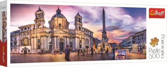 PUZZLE TREFL 500 PANORAMA PIATA NAVONA DIN ROMA - Imagine 1 [ps:d388c6df-4d42-4218-8785-b8161bfeee3a]