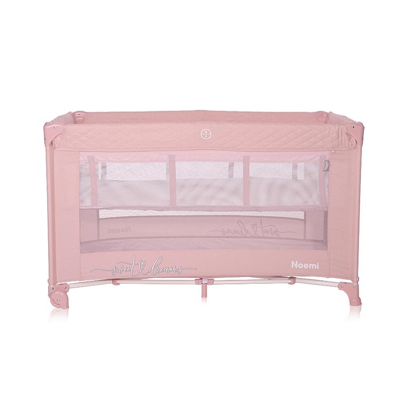 Pătuț Pliabil Lorelli Noemi, 2 Nivele, Mellow Rose Star - roz stelute (1) [ps:ff8685fe-a1fc-4621-86a1-3de4a8016103]