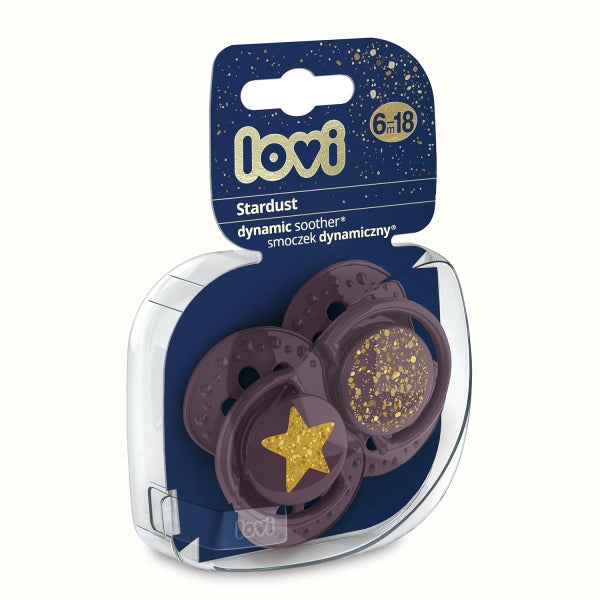Lovi Suzeta Silicon Dynamic 6-18 M 2 Pcs Stardust Violet 22/894_Violet [ps:5bda6ffa-9620-4232-8e39-5e4f3b59062a]