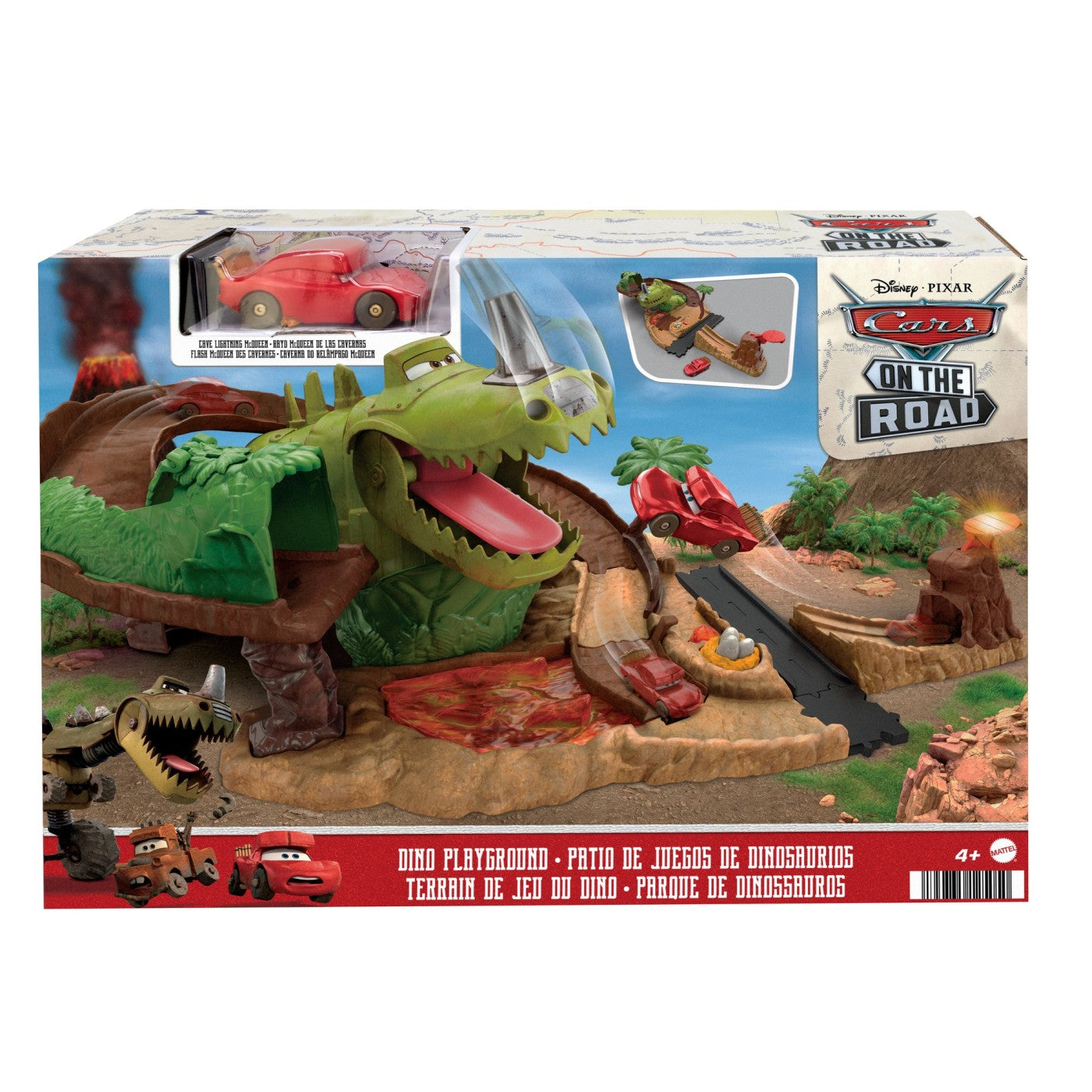 CARS SET DE JOACA DINO SI MASINUTA CAVE FULGER MCQUEEN - Imagine 1
