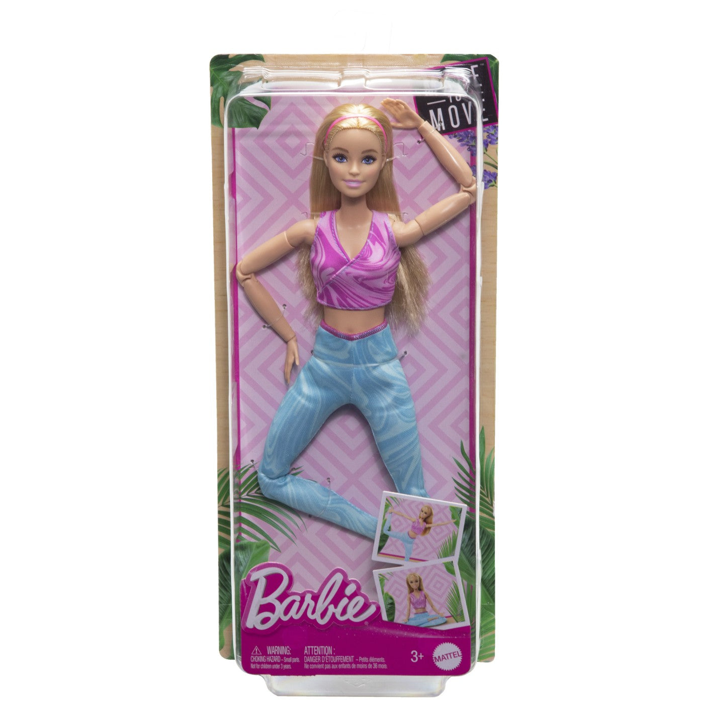 PAPUSA BARBIE MADE TO MOVE BLONDA CU TOP ROZ Mattel - Imagine 1 [ps:8847e012-283e-4e29-bf48-825507f32123]