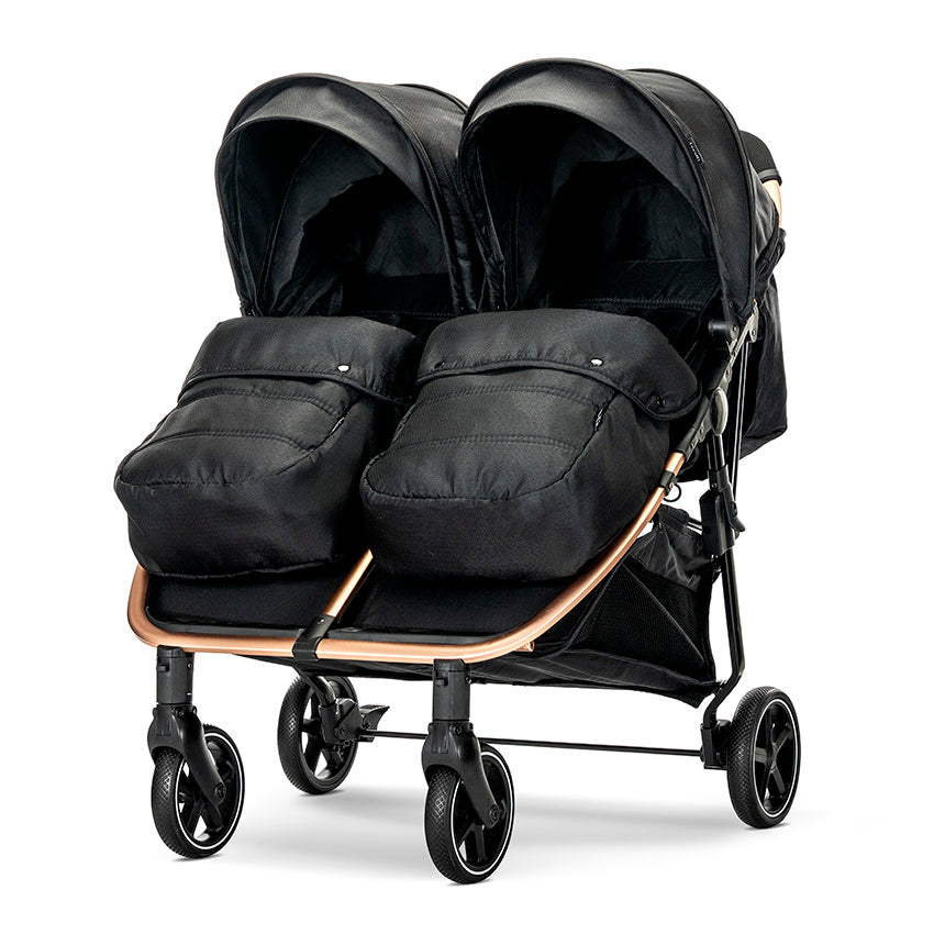 Cărucior Gemeni Lorelli Duo, Aluminiu, Beige - Black (1) [ps:bfe07341-754b-4e14-b890-734873388253]