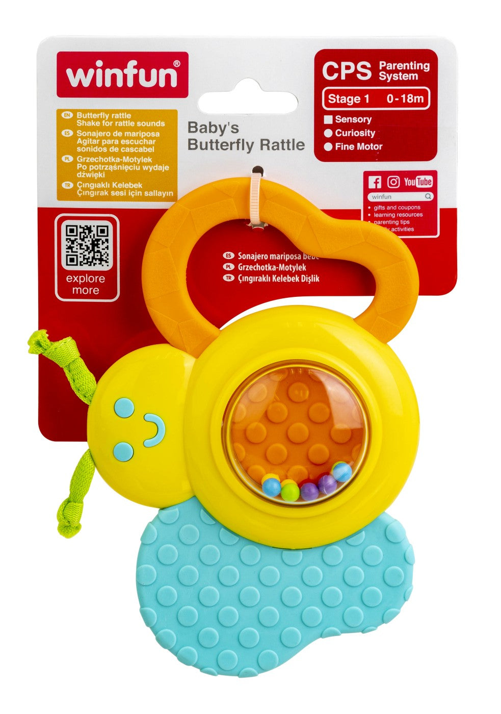 WINFUN ZORNAITOARE FLUTURAS CU JUCARIE DE DENTITIE - Imagine 1 [ps:28a5b66a-6761-4d39-afd8-f6b98b1a40c8]