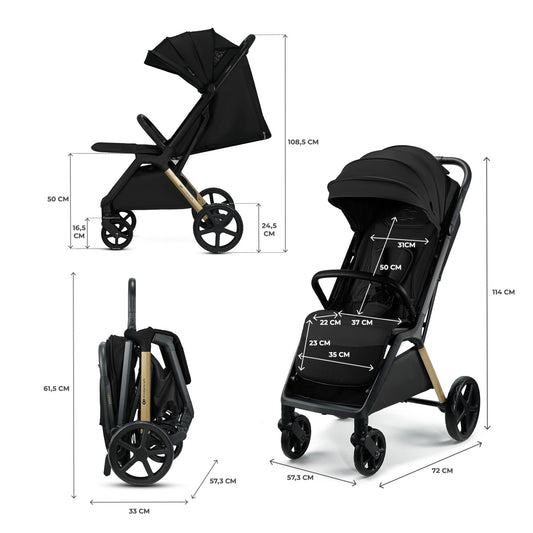 CARUCIOR SPORT KINDERKRAFT LOOM, 0-22 KG, LINEN BEIGE - Negru [ps:fd00a5d0-ff31-4629-827d-efc0f85a2e30]