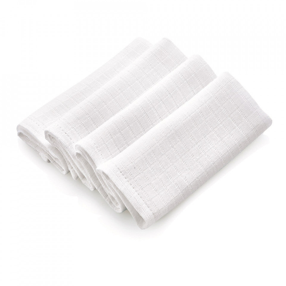 Set 4 prosopele din muselina 25x29 cm BabyJem (Model: White) - Imagine 1