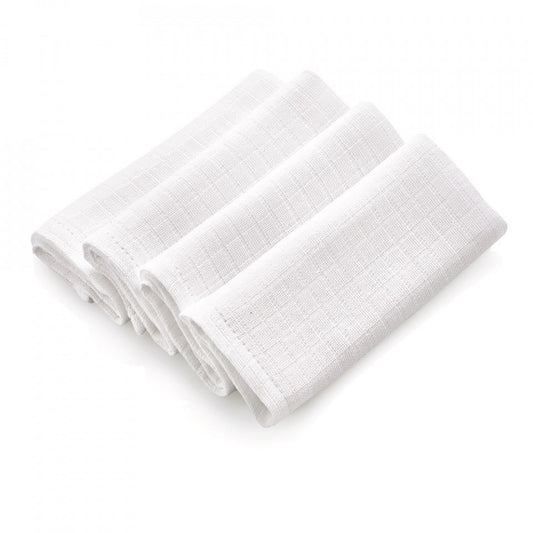 Set 4 prosopele din muselina 25x29 cm BabyJem (Model: White) - Imagine 1