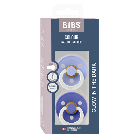 Set 2 Suzete BIBS Colour Glow Latex, 0 luni, Hush/Grape - Hush/Grape (1) [ps:106d1843-32f7-4c00-91fc-7af13ef68545]