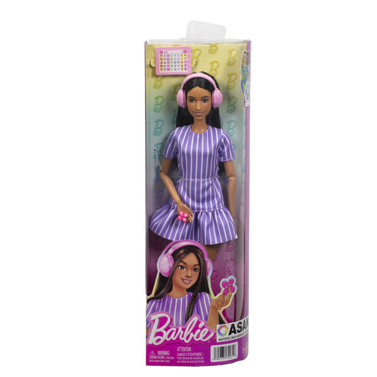 BARBIE PAPUSA BARBIE FASHIONISTAS BRUNETA CU ROCHIE MOV - Imagine 1 [ps:8c4a7113-5bd8-44b4-a205-a6002f3634c7]