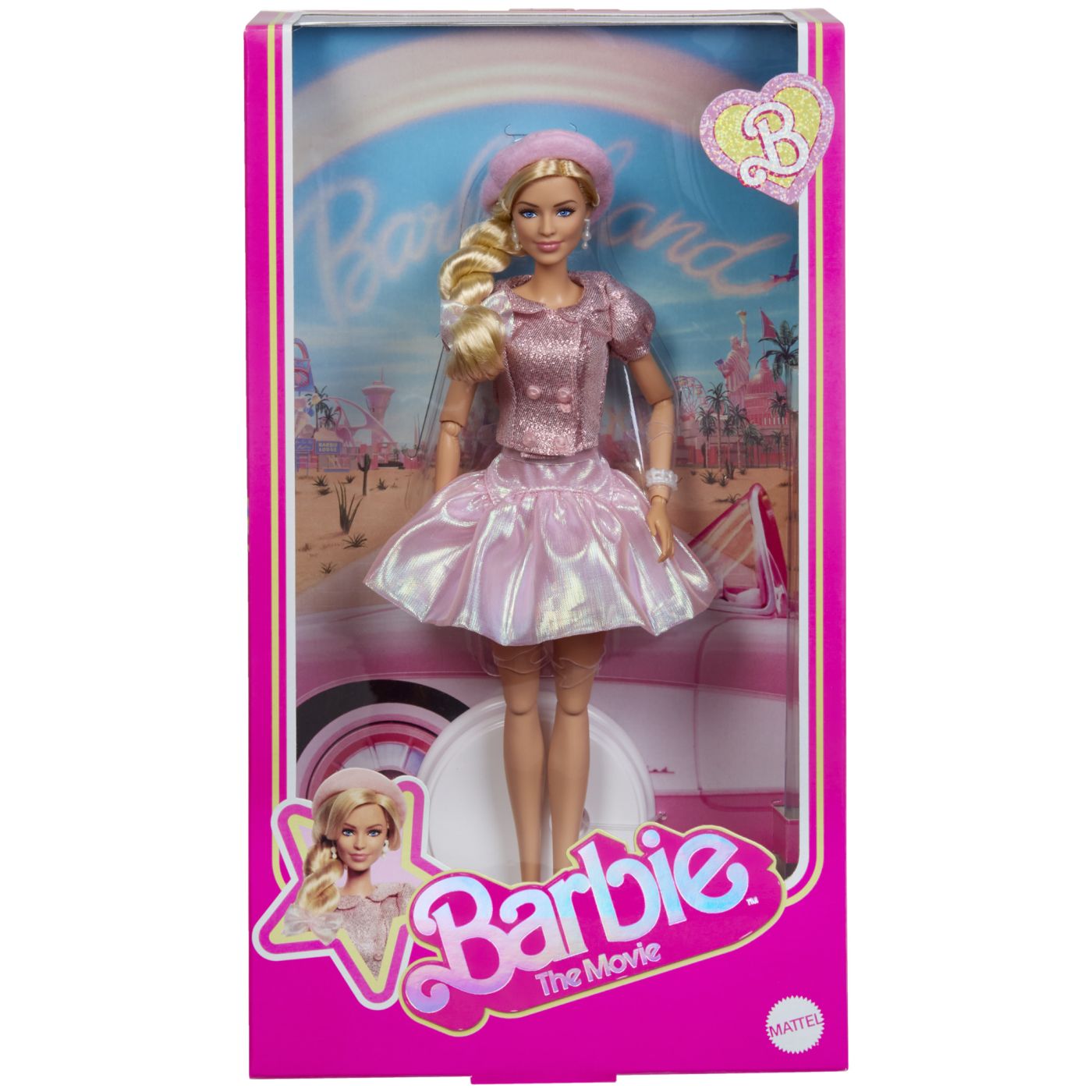 BARBIE THE MOVIE PAPUSA BARBIE CU ROCHIE ROZ Mattel - Imagine 1