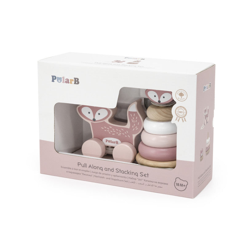 Set stivuitor si jucarie de tras Vulpe PolarB Viga - Imagine 1 [ps:aca20884-0d64-4f8f-bb95-48d4962c2d05]