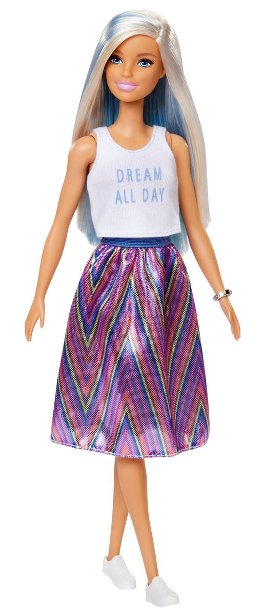 PAPUSA BARBIE FASHIONISTA CU MAIEU ALB [ps:11381234-6509-4505-bbe6-102acd248957]