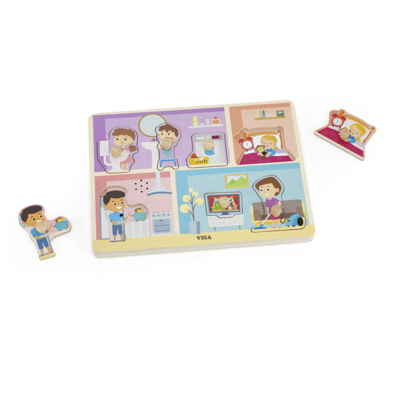 Puzzle cu Sunete – Sunete din Casa, Viga [ps:012d77d9-08c7-41d1-8848-0065bf8be0c2]