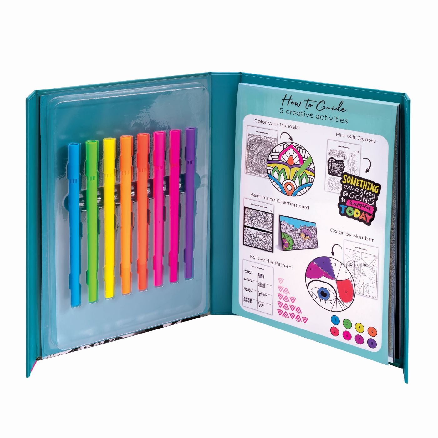 Jurnal Artistic Happi Hobbi cu Markere Neon - Brand AS - Default Title (1) [ps:f4b44943-2f55-4dce-b9ef-e02102c719e0]