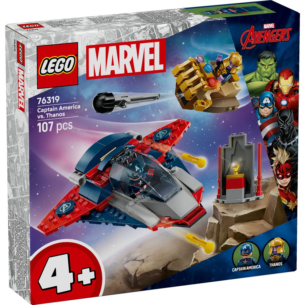LEGO MARVEL RAZBUNATORII CAPITANUL AMERICA VS THANOS 76319 - Imagine 1