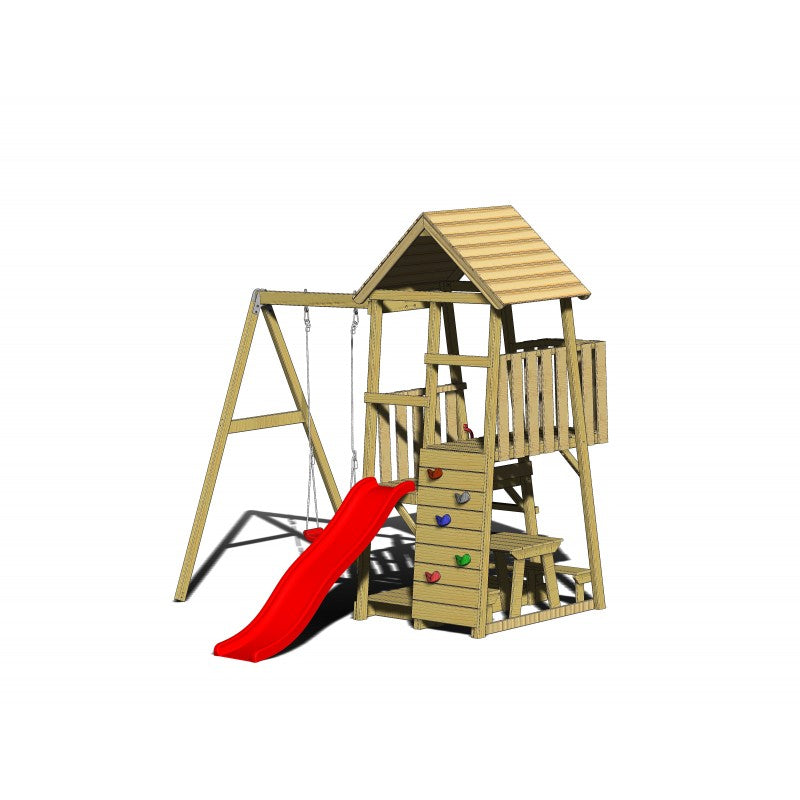 Turn de joaca cu 2 platforme, panou de catarare, - Imagine 1 [ps:2c08a5d9-fa0c-4f08-bc36-2015941f9757]