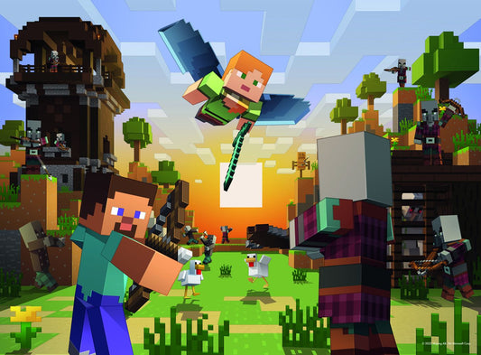 Puzzle Minecraft 150 Piese XXL Ravensburger - Default Title (1) [ps:0746d300-2c49-468a-90d3-97de98b6a1ed]