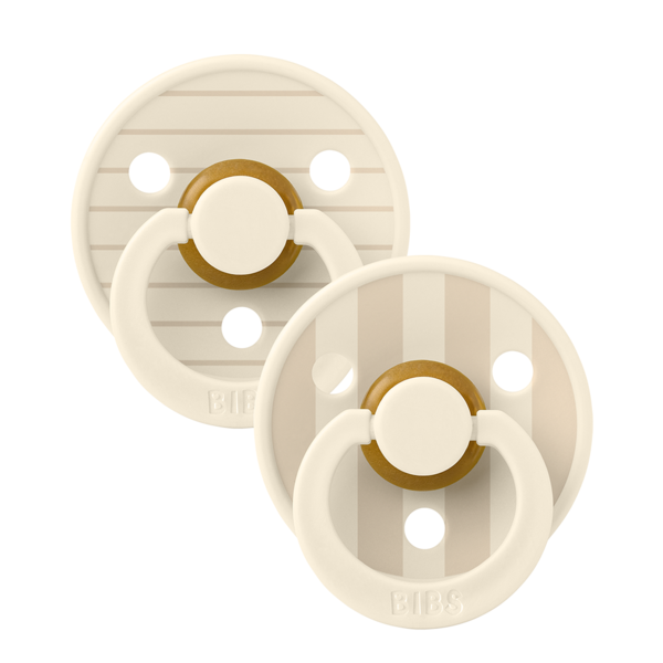 Set 2 Suzete BIBS Colour Studio Stripe Latex, 6 luni+, Sage - Ivory/Vanilla (1) [ps:ea68b263-127e-441d-9d65-65f734e6320a]