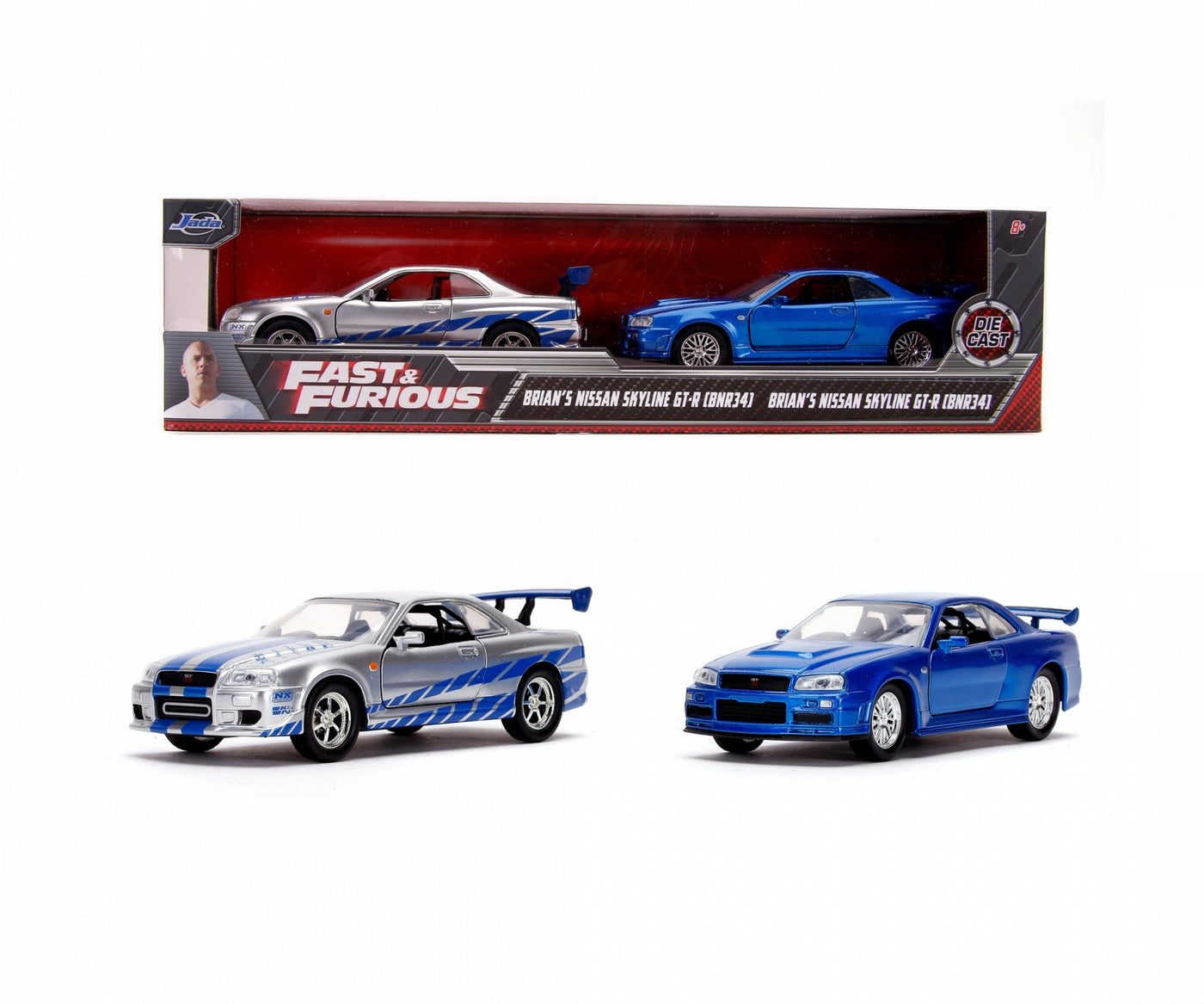 SET MASINUTE METALICE FAST & FURIOUS BRIAN'S NISSAN - Imagine 1 [ps:24b84996-6343-4deb-886d-7ba4156baf63]
