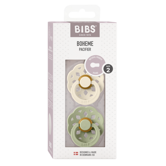 Set 2 Suzete BIBS Boheme Latex, 0 luni, Ivory/Sage - Sage (1) [ps:fd695b89-272a-46c7-ae2e-89e3e51ce313]