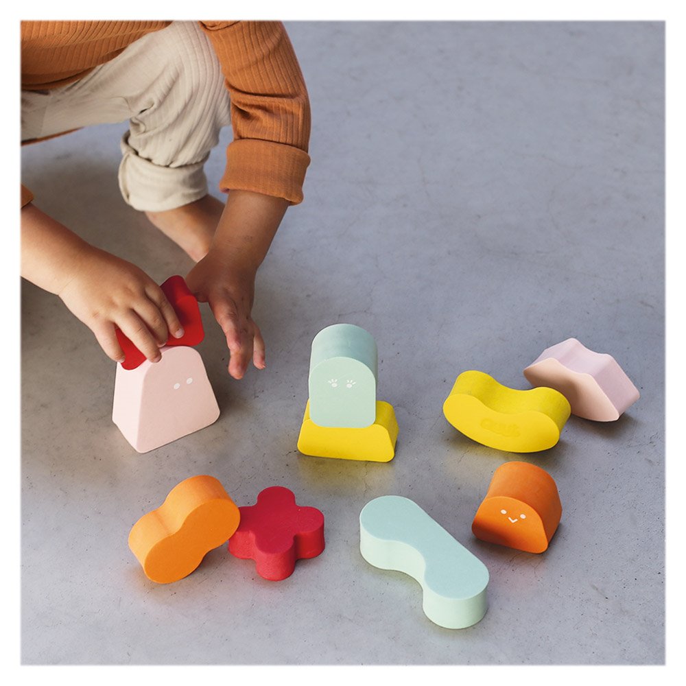 Blokki Quut - Joc de Stivuire din Spuma, Minty Blue - Coral Pink (1) [ps:154bcdd9-b9f4-4b24-85d6-228c5bd12e95]
