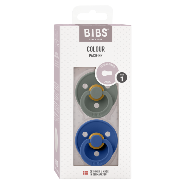 Set 2 Suzete BIBS Colour Latex, Tetină Rotundă, 0 luni - Pine/Cornflower (1) [ps:7c3e50d0-bfea-45c4-b5f7-3e93043498c0]