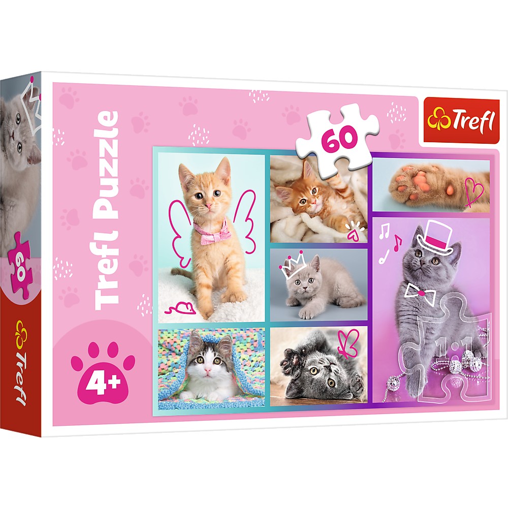 PUZZLE TREFL 60 PISICUTE DRAGUTE - Imagine 1 [ps:165e5501-14d8-47d2-9b08-57129f3361d9]