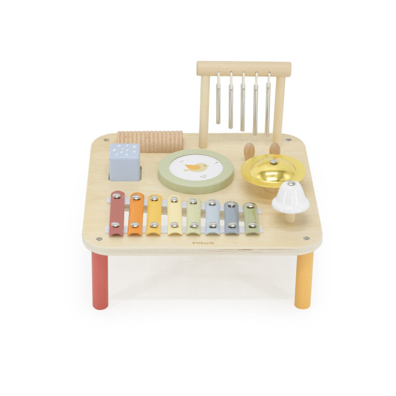 Masuta muzicala Montessori, 7 Instrumente din lemn, Viga - Imagine 1