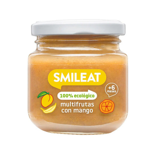 Smileat Piure din mix de fructe cu mango 130g, +6 luni, Eco - Imagine 1