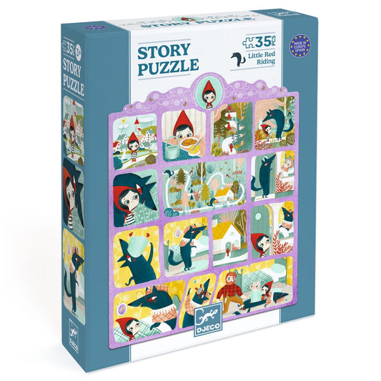 Puzzle poveste Scufita Rosie, Djeco - Imagine 1 [ps:cab4a86f-72fd-4b6e-8f61-0d2cce11c355]