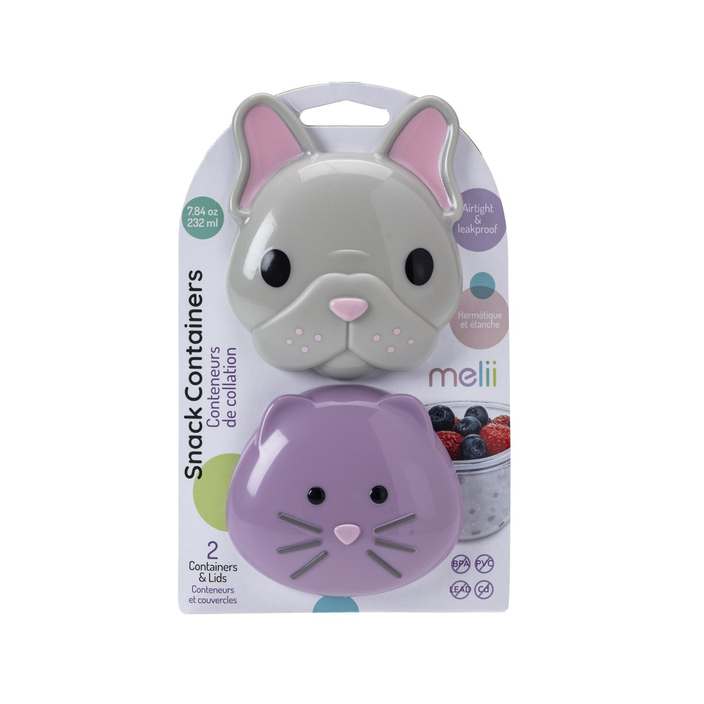 SET 2 RECIPIENTE HRANA BEBE, MELII, MODEL BULLDOG&CAT - Imagine 1 [ps:189a1f5c-fd96-4c28-a835-ef9f6ded0f3c]