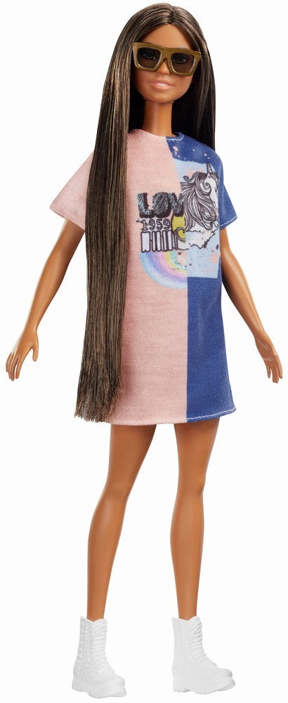 PAPUSA BARBIE FASHIONISTA BRUNETA CU PAR LUNG [ps:8e76ac3e-6cf2-4460-9dfd-694747839f80]