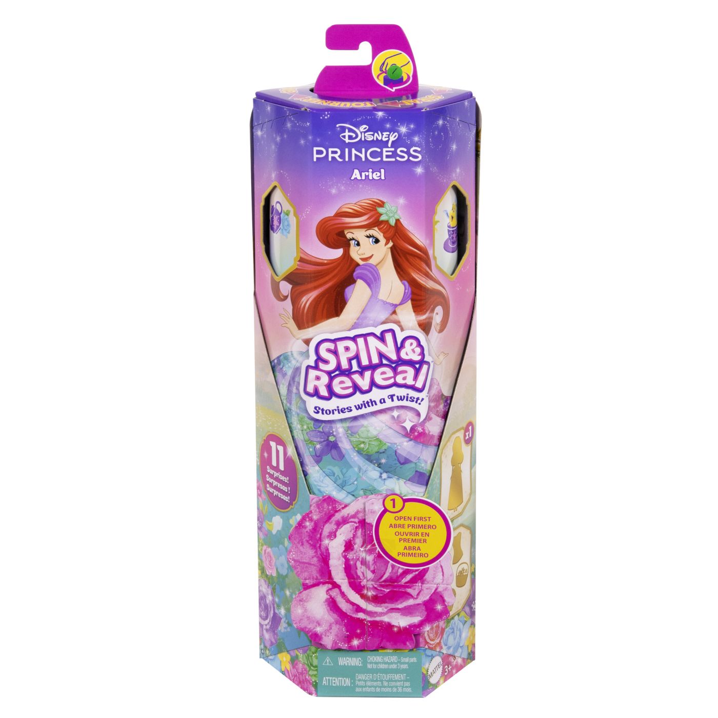 DISNEY PRINCESS SPIN AND REVEAL PAPUSA ARIEL Mattel - Imagine 1 [ps:e4965a12-892f-4801-8156-0b93e0399848]