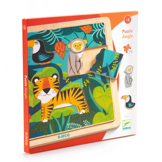 Puzzle din lemn Jungla, Djeco - Imagine 1 [ps:7bd30e9e-27f7-479d-89df-2781145707a0]