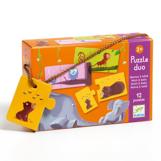 Puzzle duo Mama si puiul, Djeco - Imagine 1 [ps:5a3a5994-0a34-4de6-91d1-b6fc8ab30d2b]