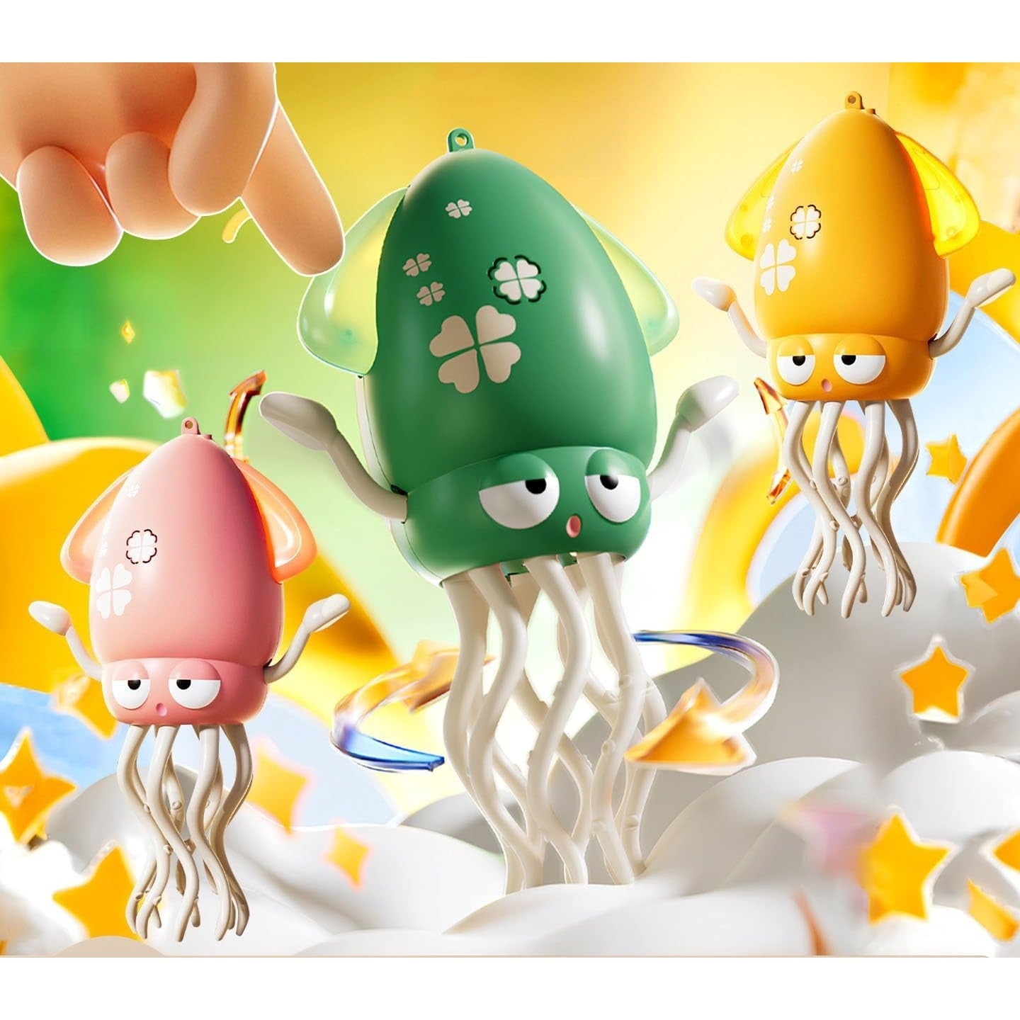 Caracatiță Dansatoare Flippy, Roz, cu Undiță - Jucărie - Verde (1) [ps:94a5ba67-eb25-4cf3-9d3a-006285c01df5]