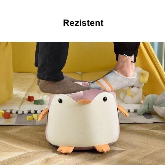 Taburet Copii Flippy Pinguin, Lemn Masiv, Negru - Roz (1) [ps:3c101fe0-4145-4c16-bf0c-aee5b5ef351b]