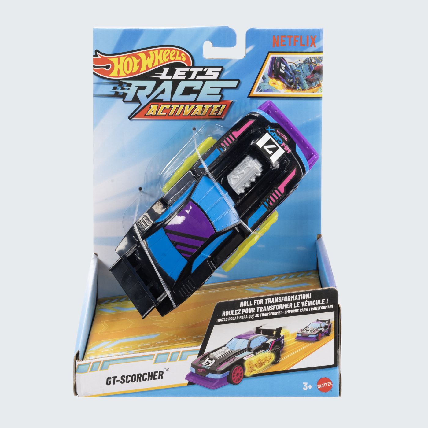 HOT WHEELS LETS RACE ACTIVATE MASINUTA GT SCORCHER - Imagine 1