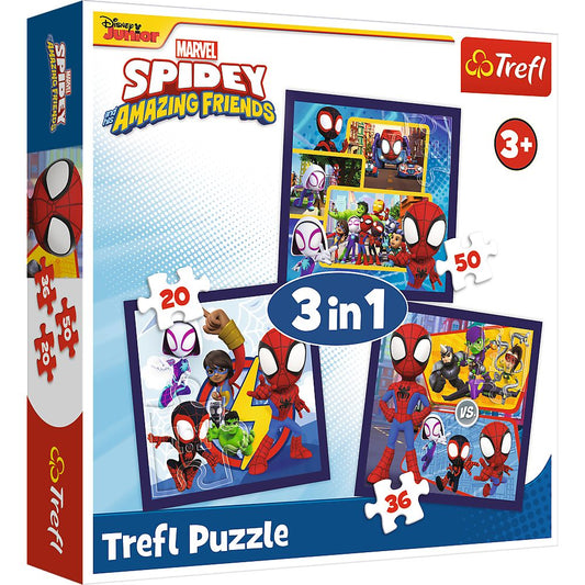 PUZZLE TREFL 3IN1 MARVEL SPIDEY SI PRIETENII LUI - Imagine 1 [ps:b1c2e9ed-6d4b-42b3-98f8-08e655ae34a0]