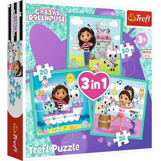 PUZZLE TREFL 3IN1 GABBYS DOLLHOUSE ACTIVITATILE LUI GABBY - Imagine 1 [ps:fdf7ae12-105a-4d4a-8a61-22ba887d8313]