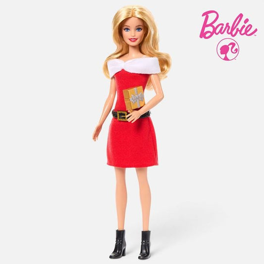 Papusa Barbie Craciunita Mattel - Rochie Rosie de Sarburi - Default Title (1) [ps:52f803ac-0212-4822-8d46-b87db56d1f03]