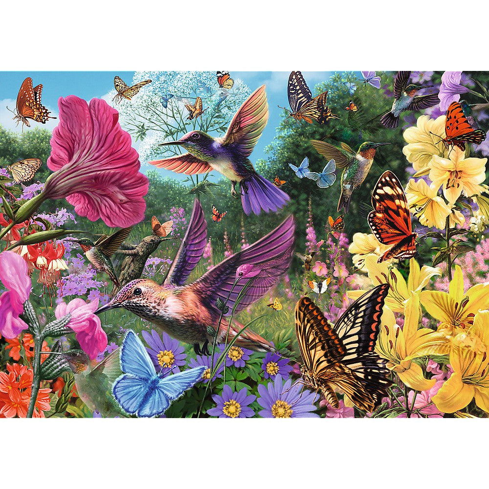 PUZZLE TREFL 1000 PREMIUM PLUS TEA TIME PIATA DE FLORI - Colibri (1) [ps:51b3e604-0e20-4860-a085-6ba46f5c4282]