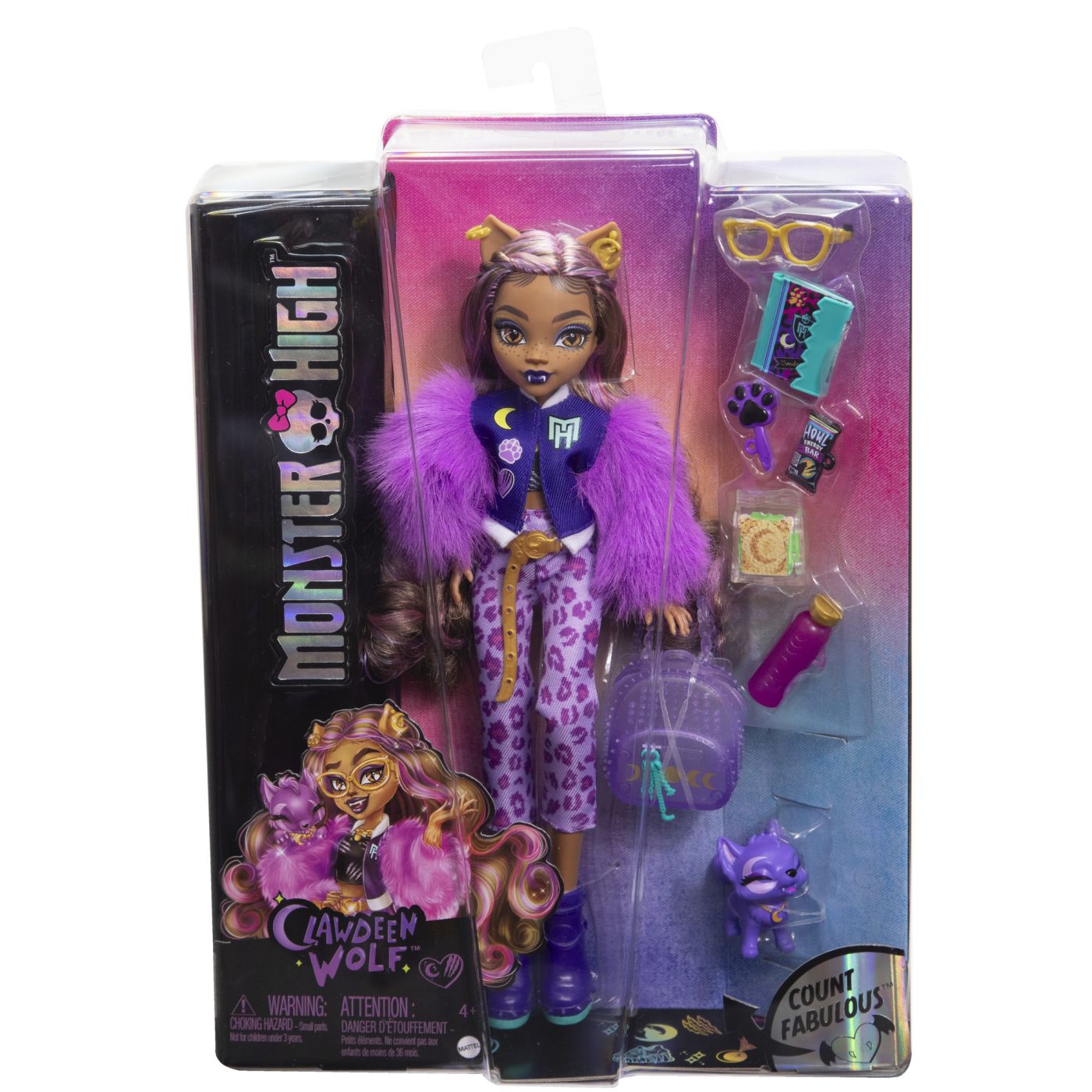 MONSTER HIGH PAPUSA CLAWDEEN WOLF SI CATELUL CRESCENT Mattel - Imagine 1 [ps:8e9a72e3-83ca-47a0-91e4-022719d87ced]